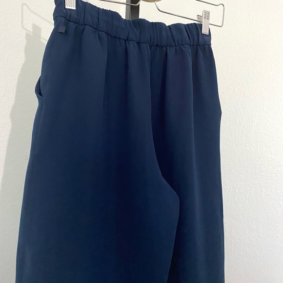 Lululemon Noir Wide Leg Crop Pants Elastic Waist Pull On Office Casual - Picture 12 of 12